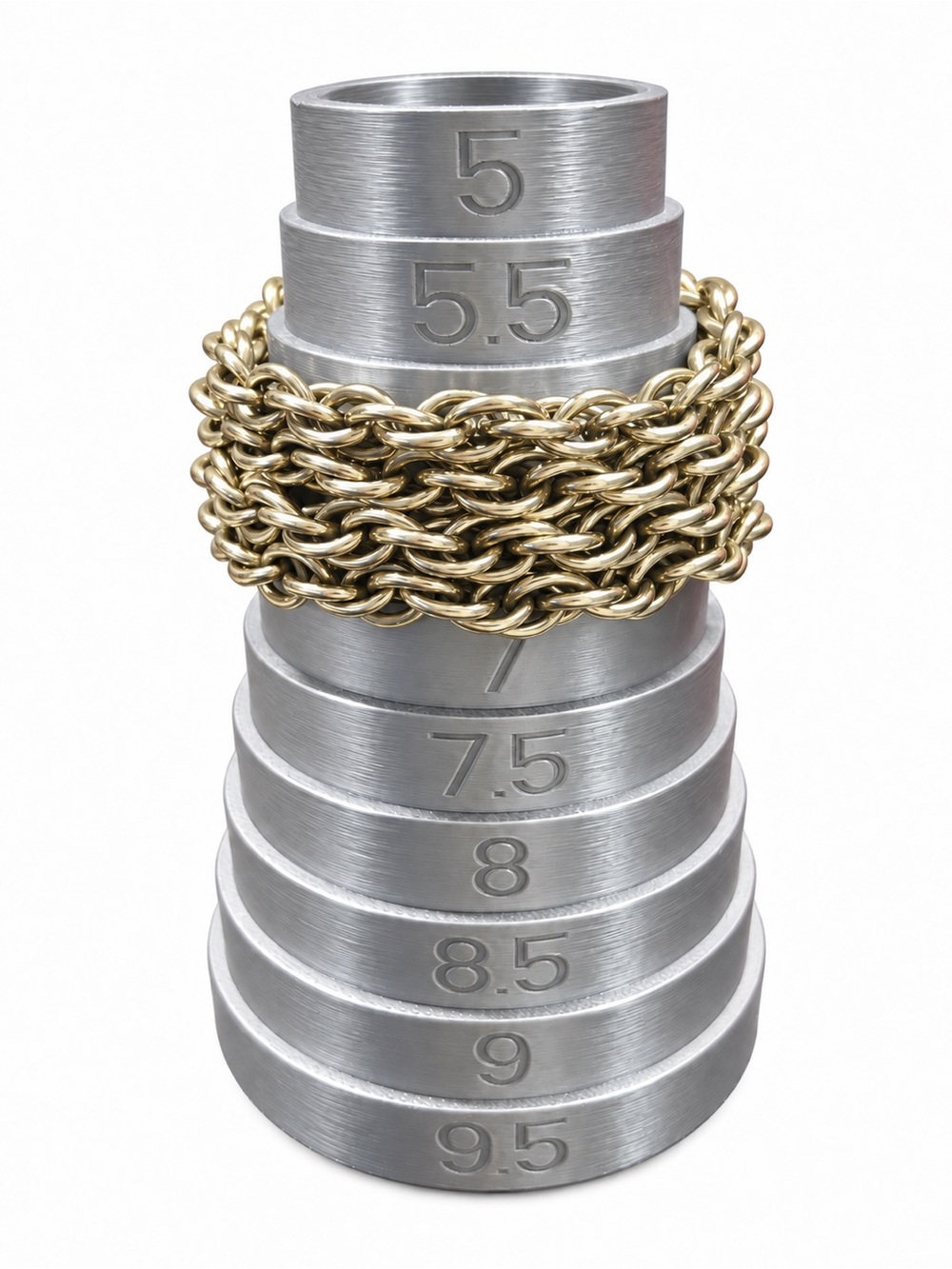 Vintage Lisner Multi-Strand Gold Tone Chain Bracelet (c. 1965–1972)